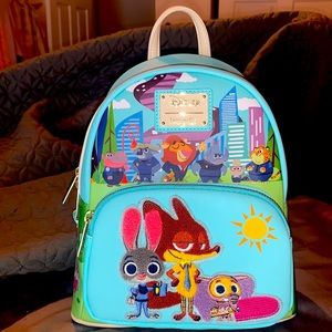 LoungeFly ZooTopia Chibi Mini-Backpack